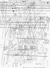Barry Bermange's drawing of a gothic altar piece