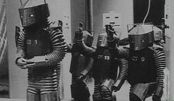 Praying robots screenshot from The Prophet